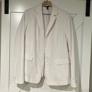 Long Tall Sally broderie white blazer